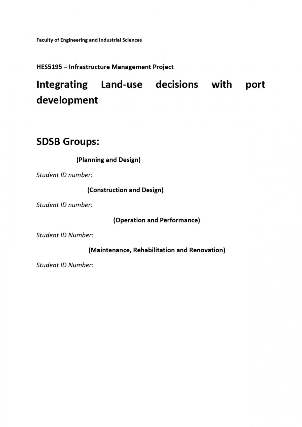 Final Report Containing all Milestone Assessments (Port & Harbour eng Specialization Industry) - Page 1