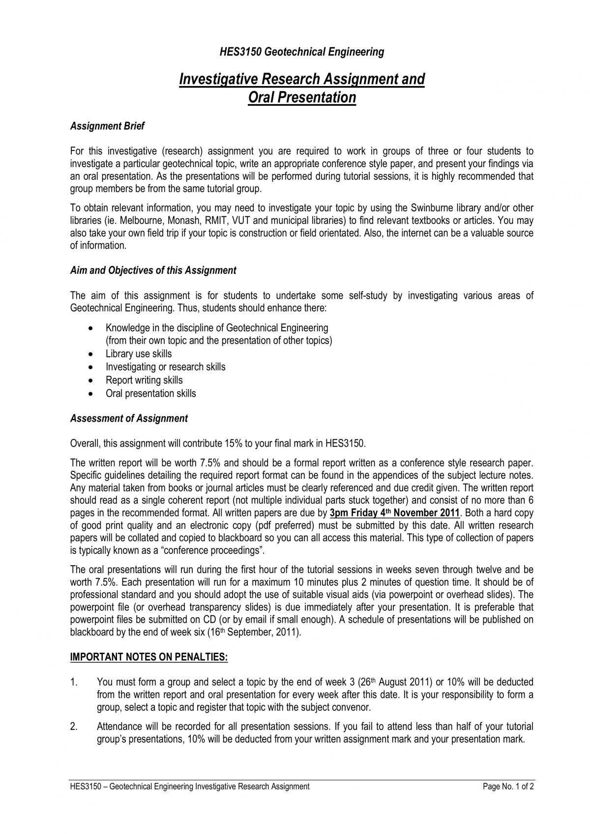 Investigation Assignment Full Report - Page 1