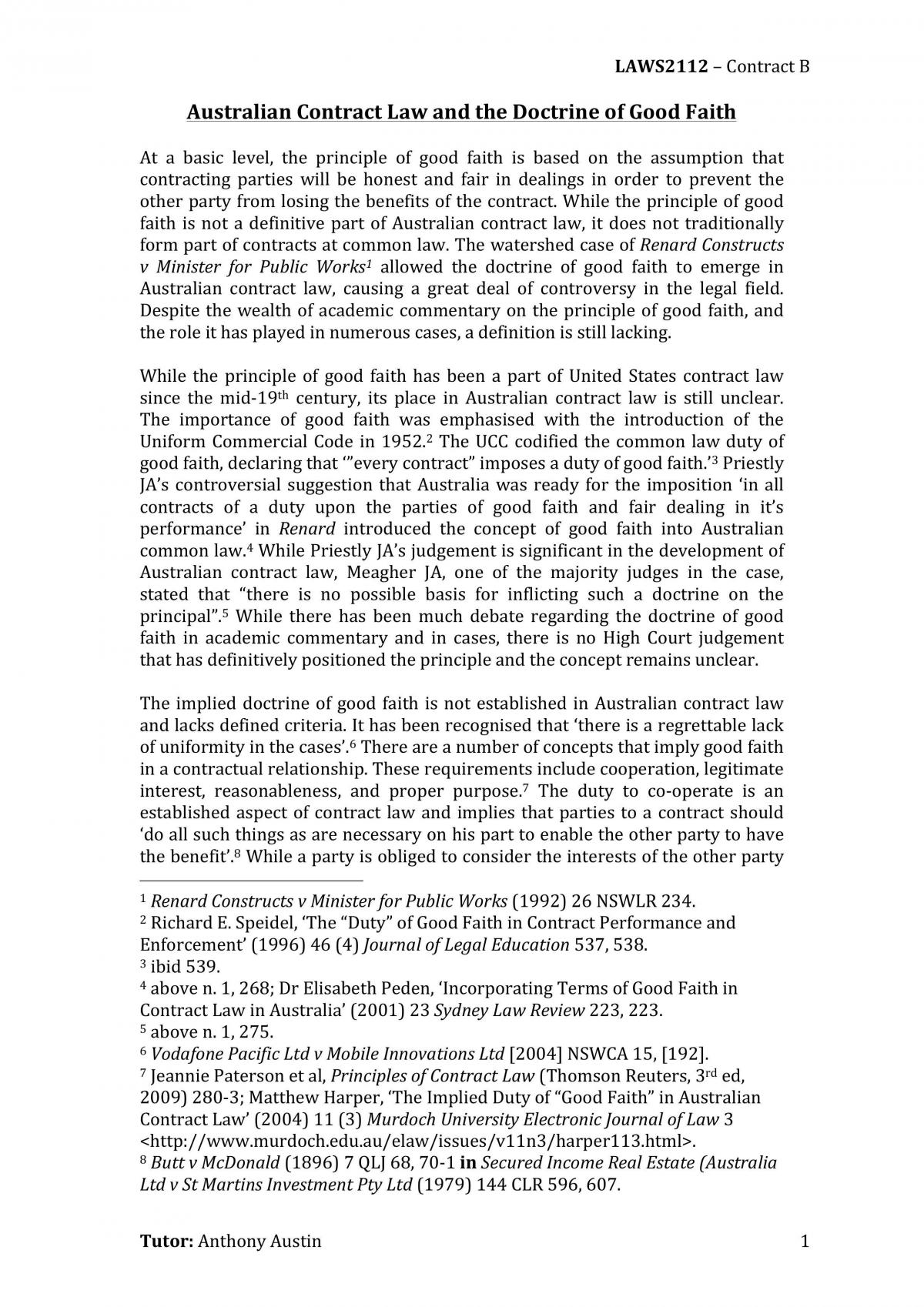 LAWS2112 Essay - Page 1