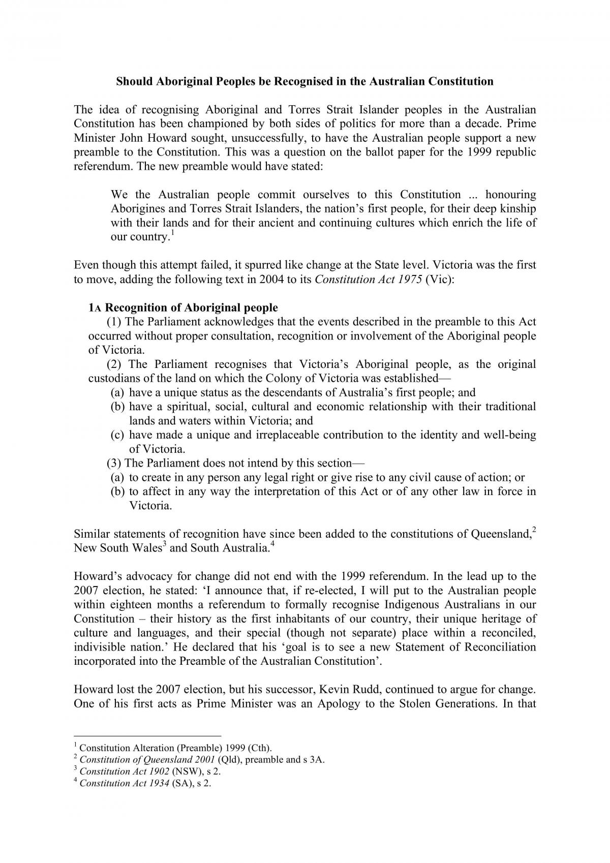 indigenous recognition - Page 1