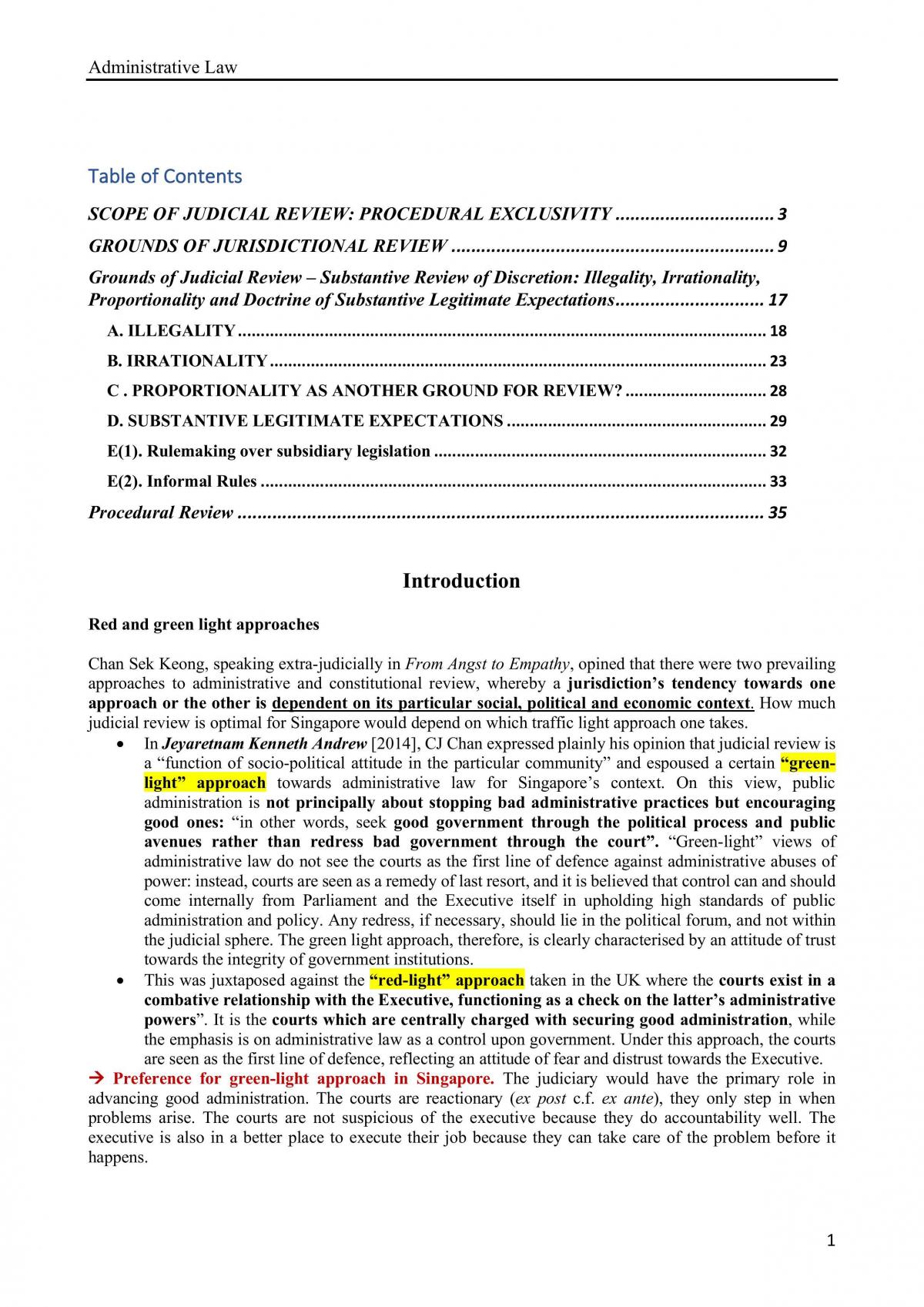 Administrative Law Notes - Page 1