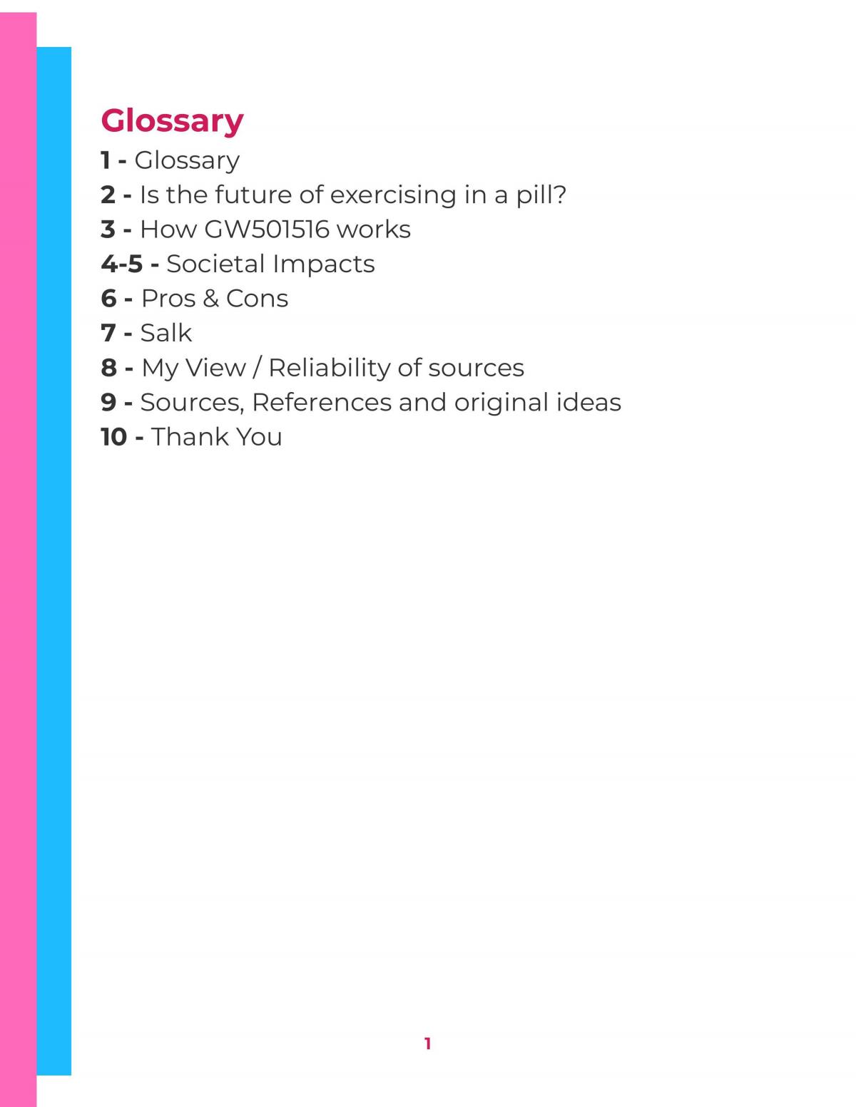 Science in Society : Research project - Page 1