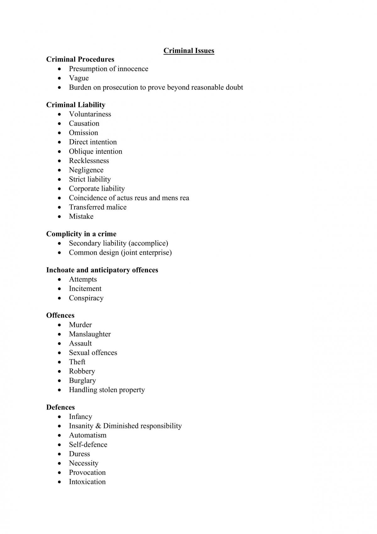 Criminal Law notes - Page 1