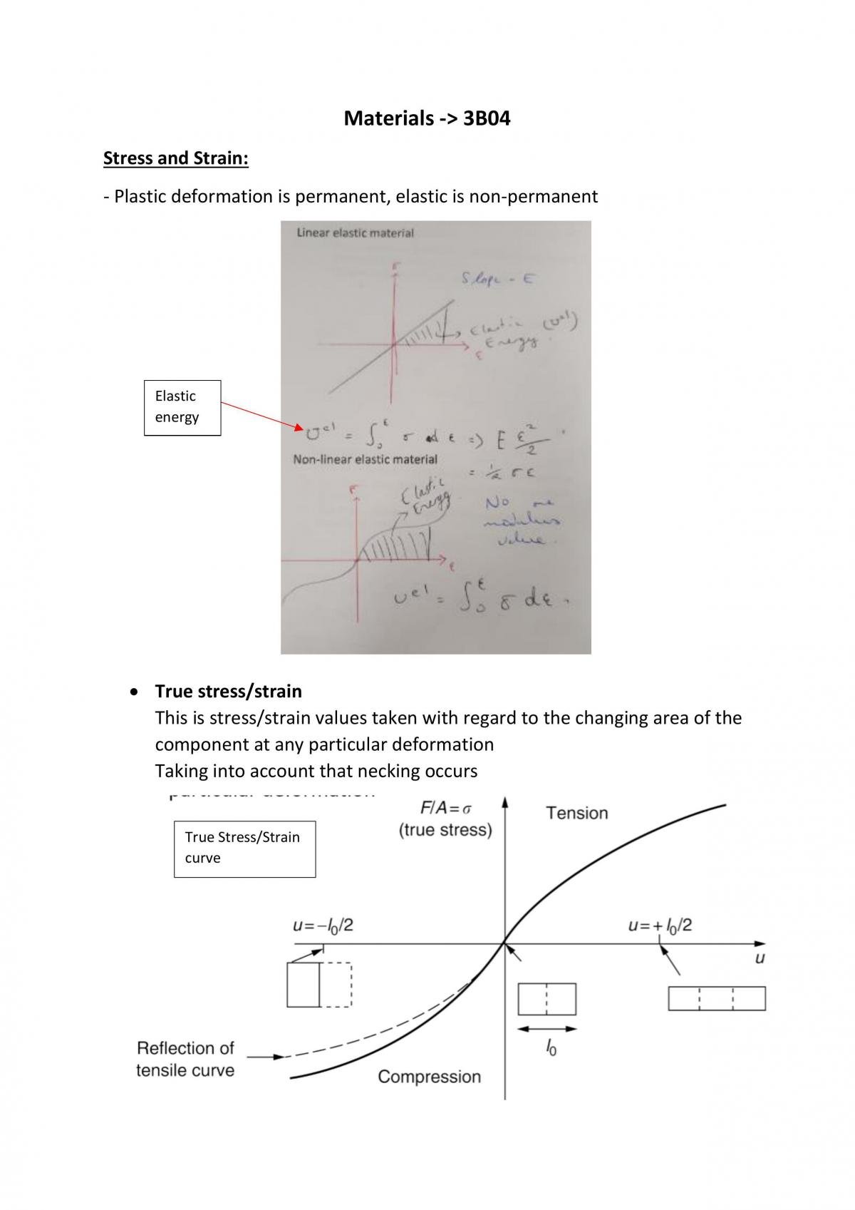 Study Notes for Mechanics of Materials - Page 1