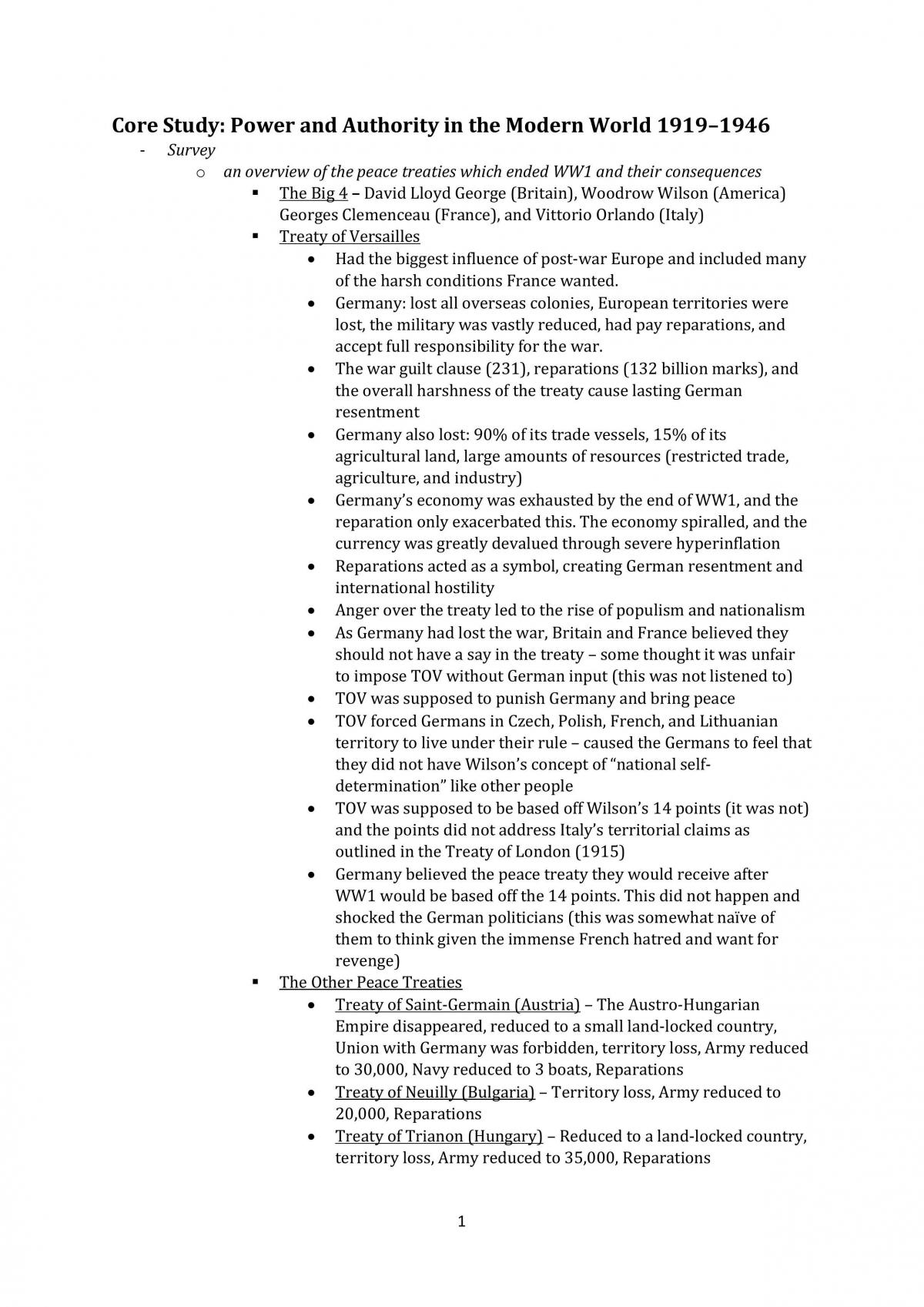 Core Study Note - Page 1