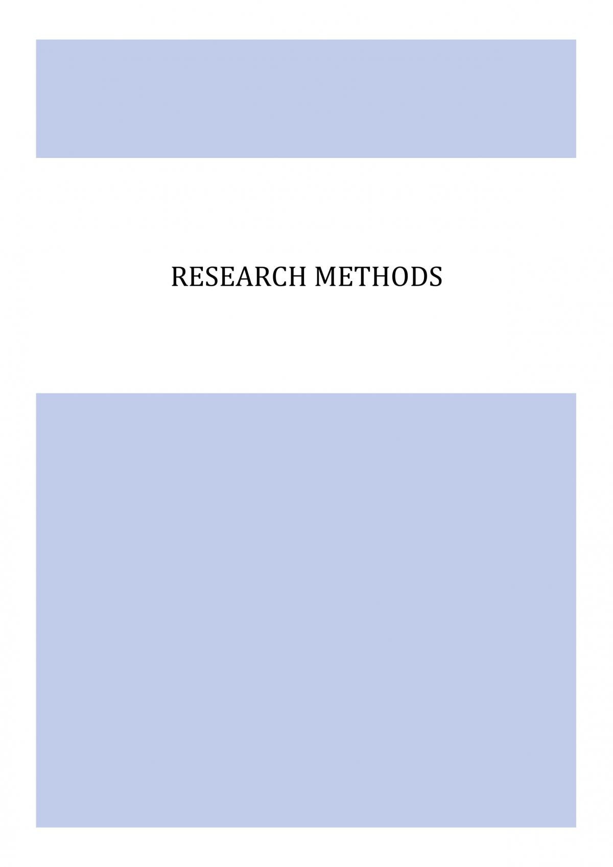 Research methods notes SS - Page 1