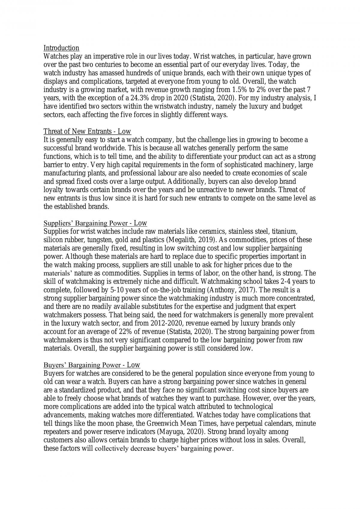 Strategy Individual Essay - Page 1