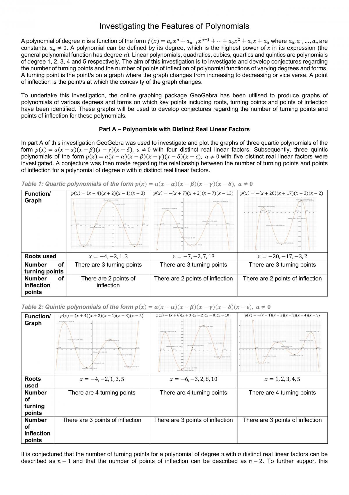 Statistics Investigation  - Page 1