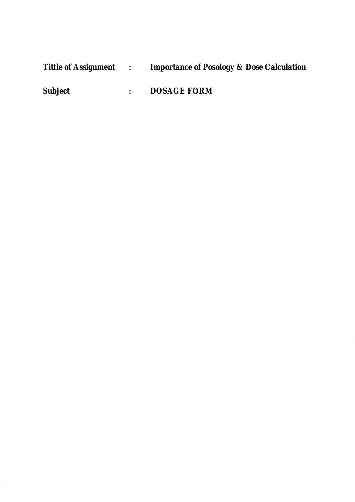 Dosage form assignemnt - Page 1