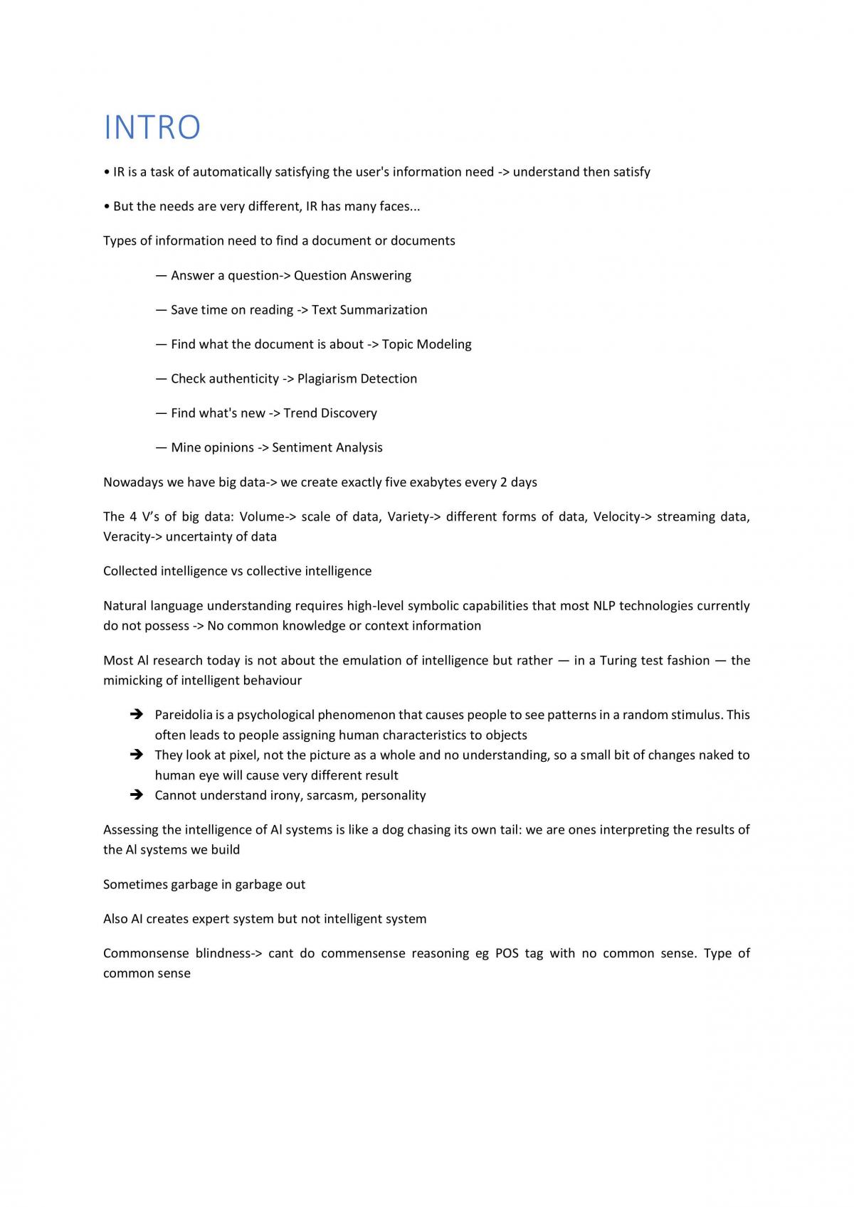 Information Retrieval Notes - Page 1