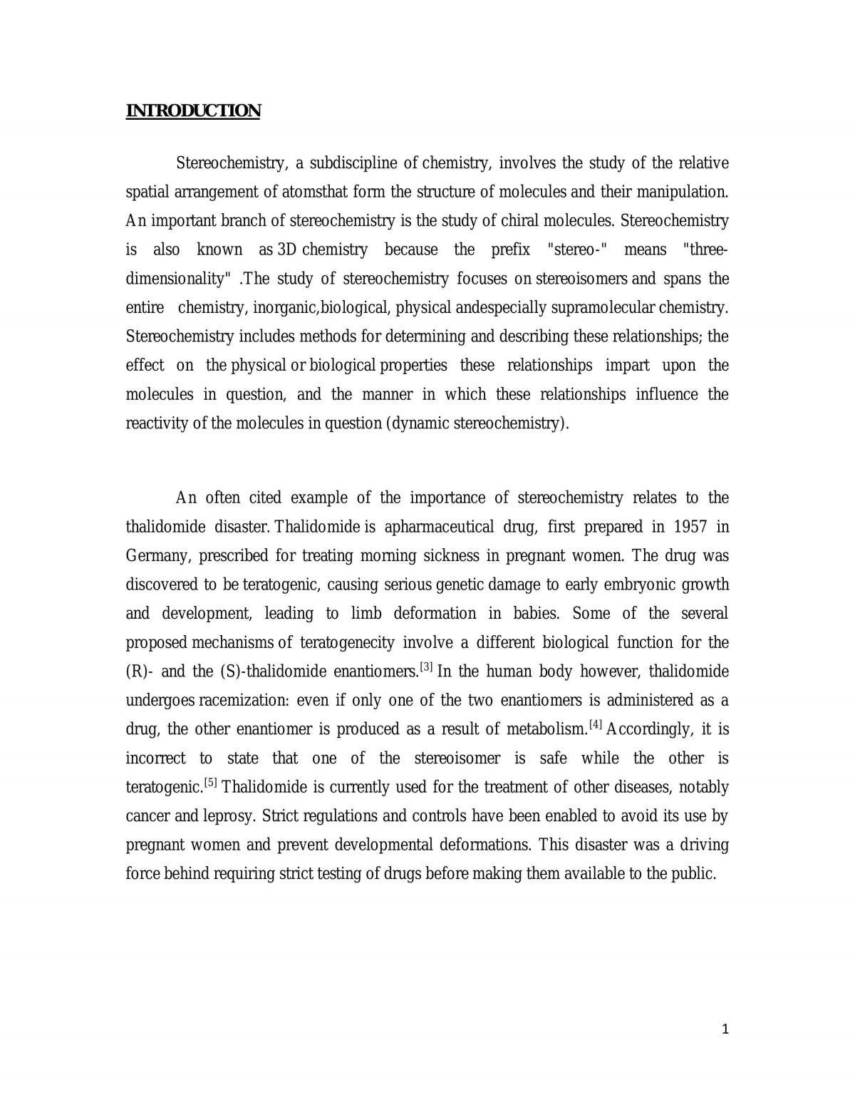 Stereochemistry - Page 1