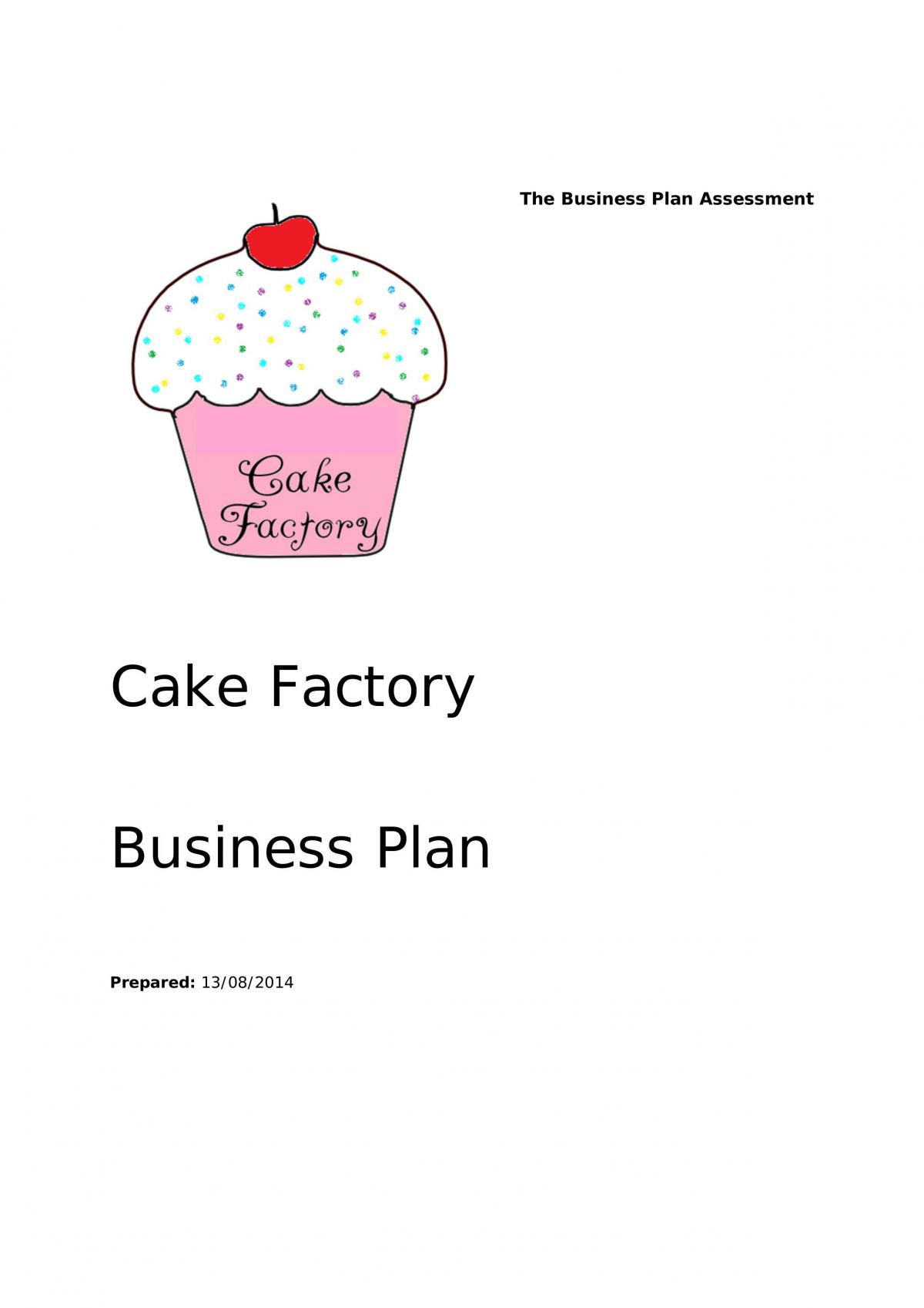 Business Plan Assessment - Page 1