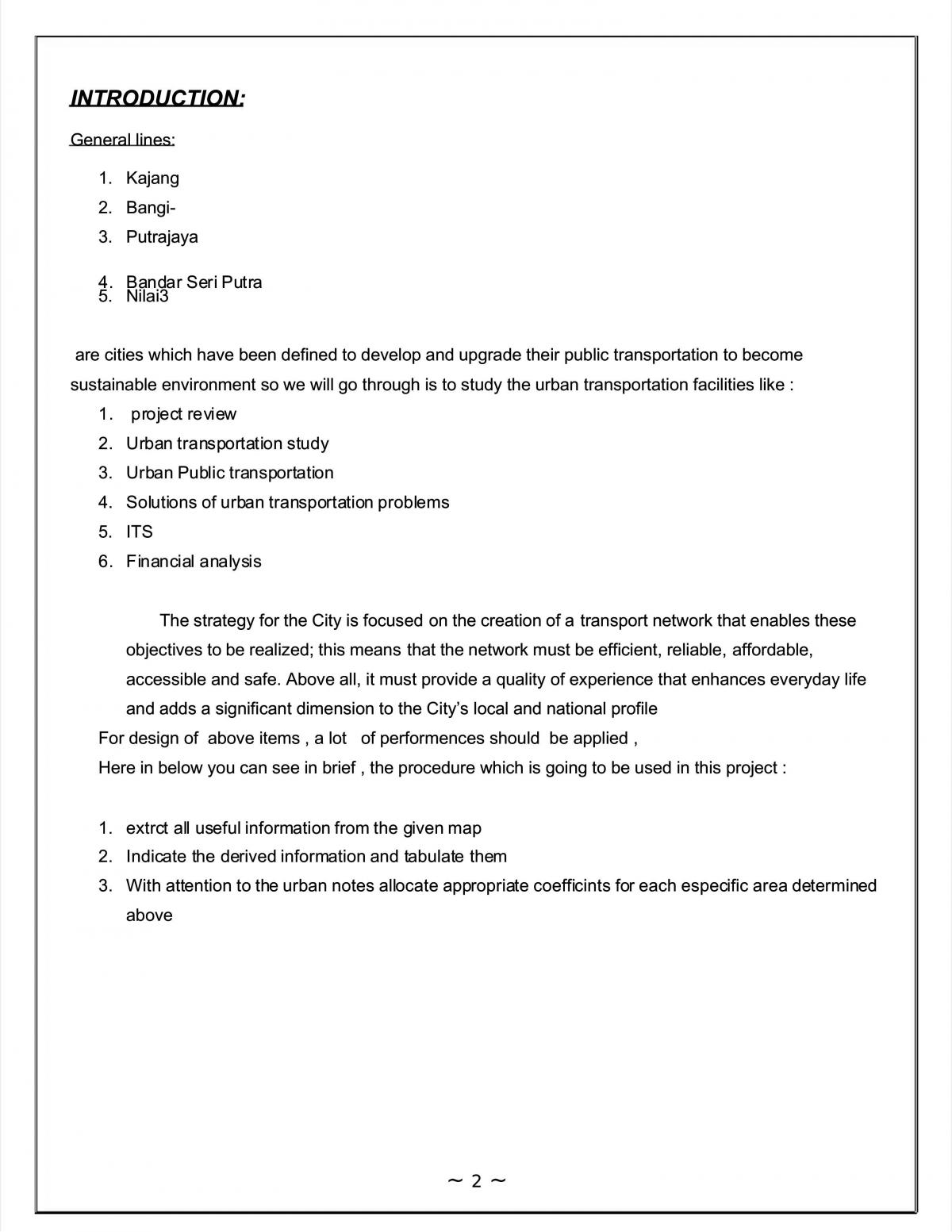 Urban Transportation Project - Page 1