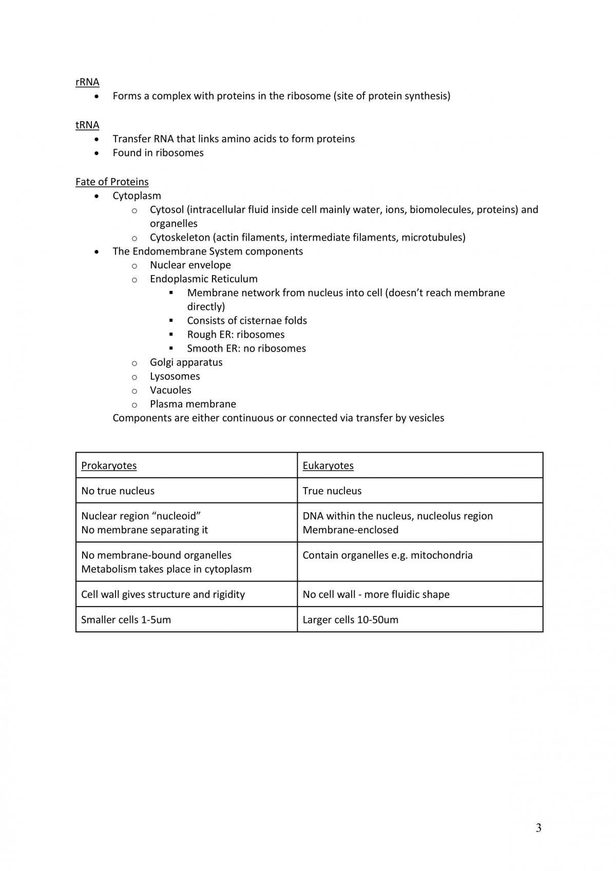 From Molecules to Cells Full Set of Notes - Page 3