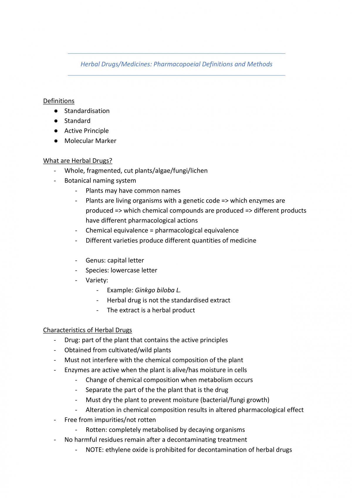 Herbal Drugs & Introduction to Spectroscopy - Page 1