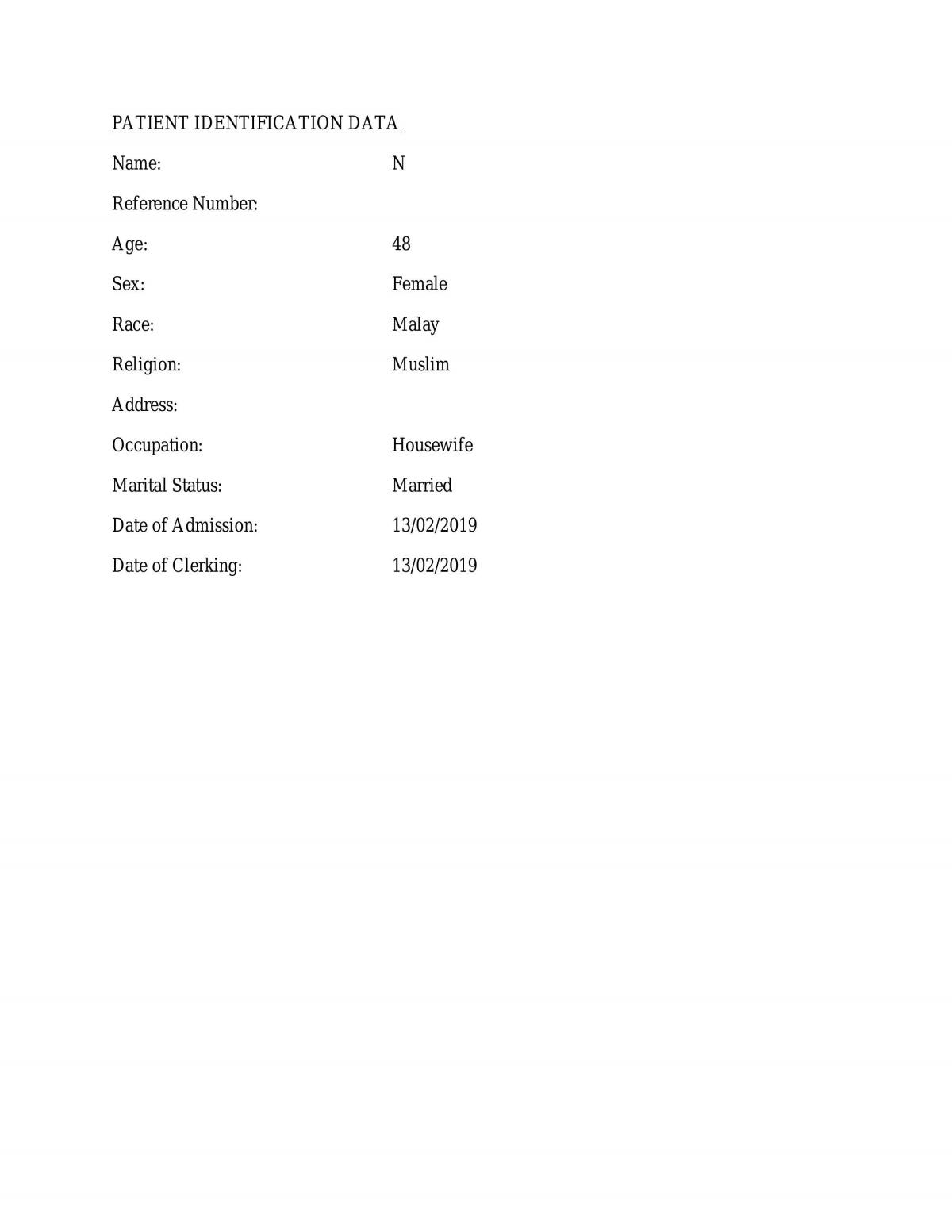Case study on breast lump - Page 1