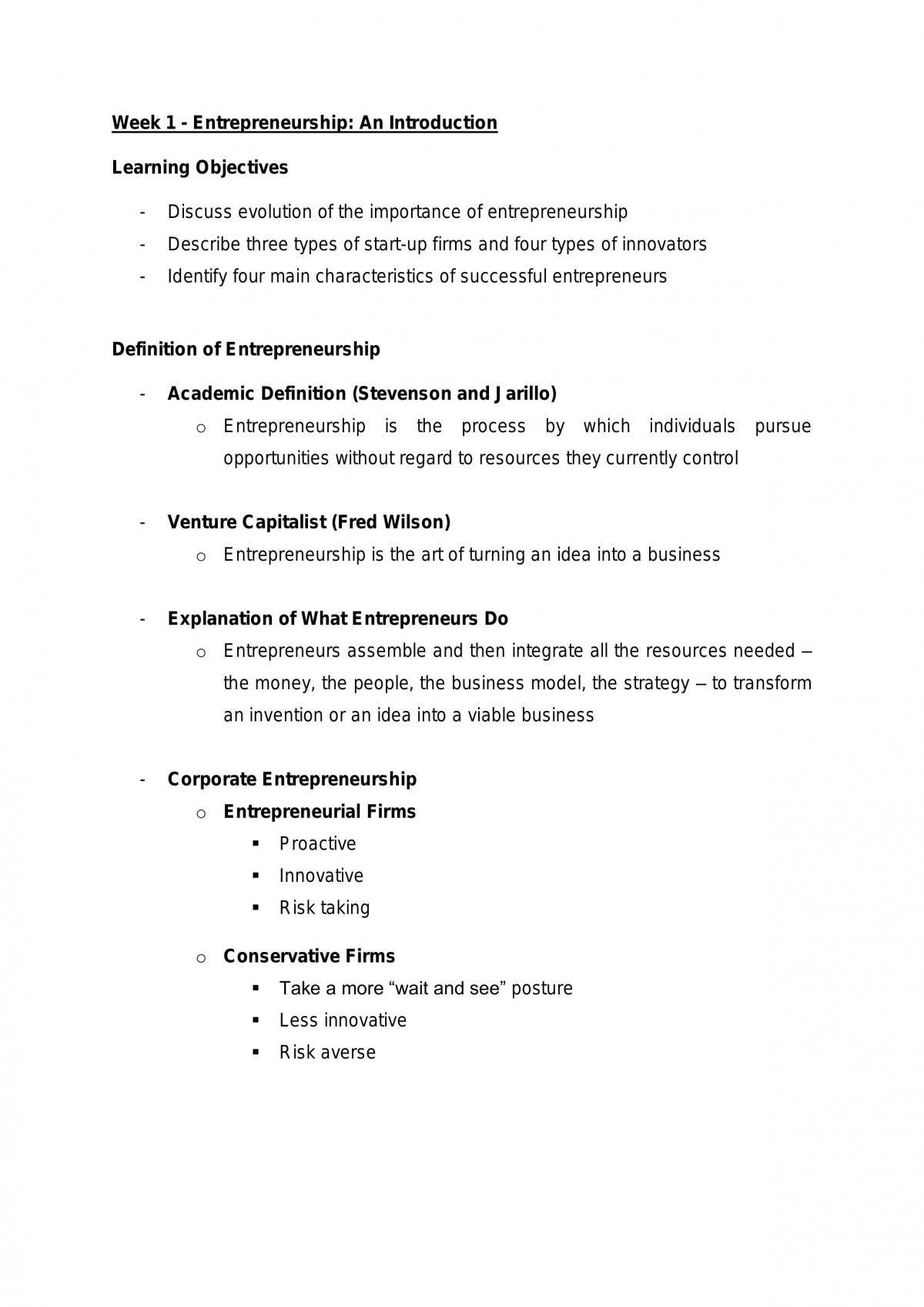 New Venture Creation & Development Notes - Page 1