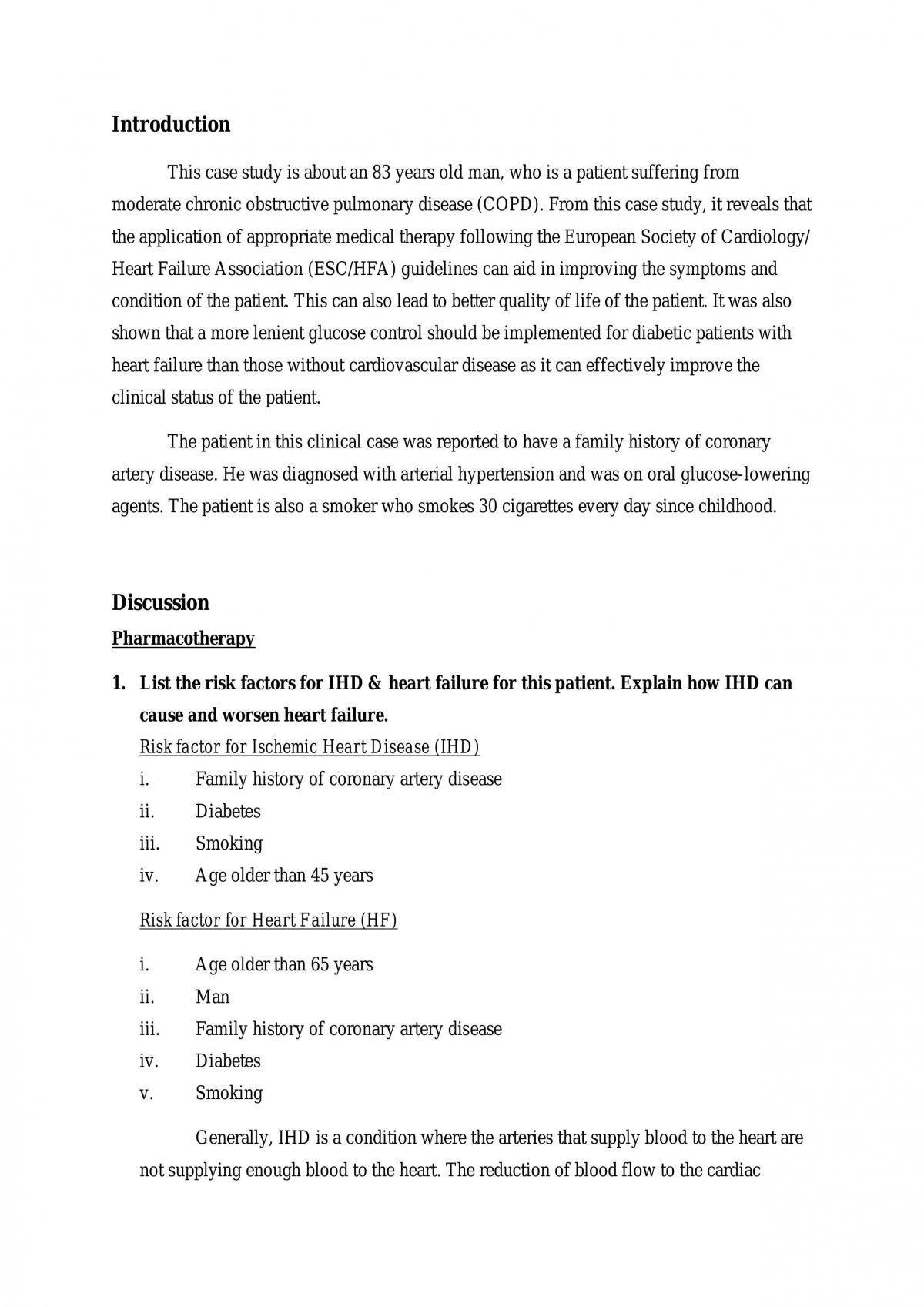 Case Study on COPD - Page 1