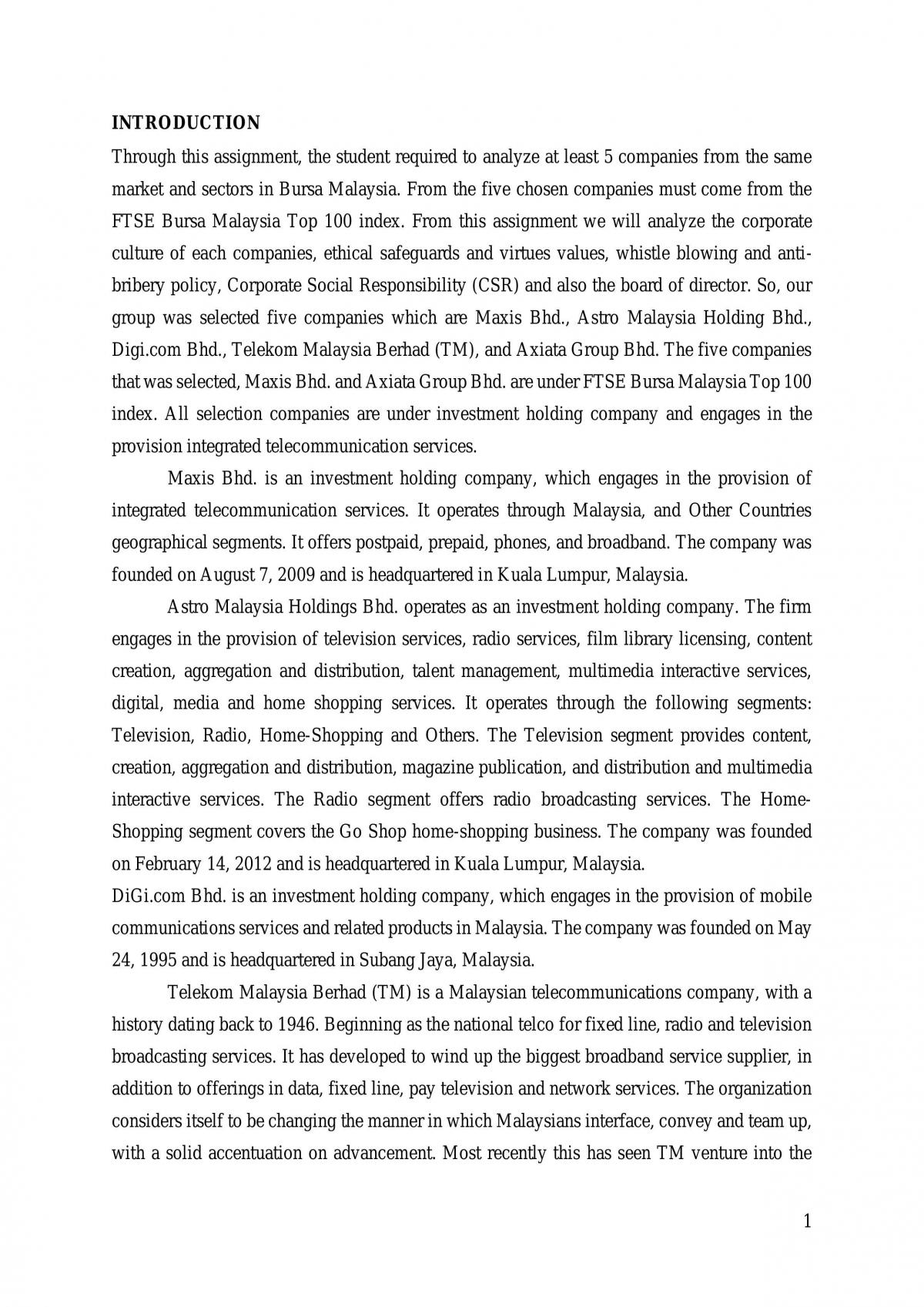 Ethics Governance assignment - Page 1