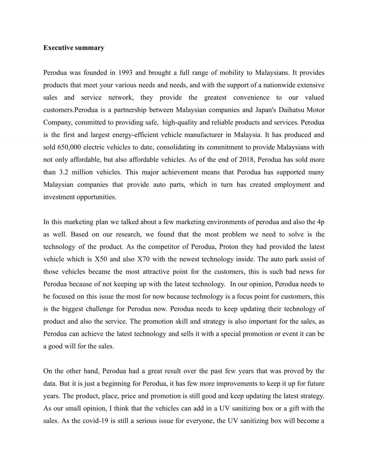 Marketing Project - Page 1