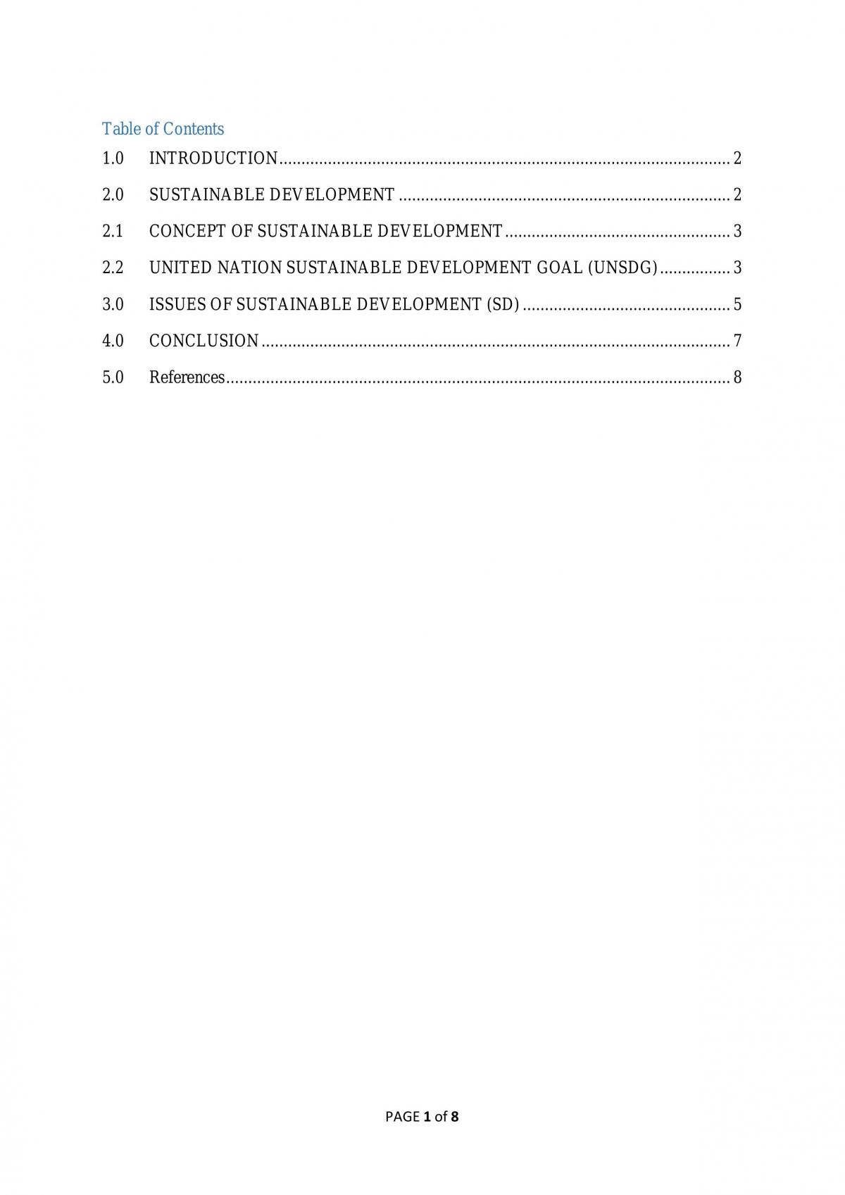 Sustainability in Management  - Page 1