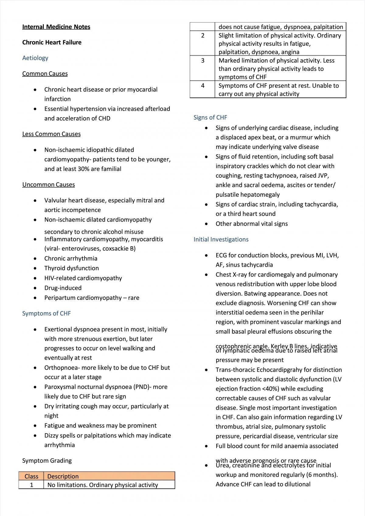 Internal Medicine Notes - Page 1