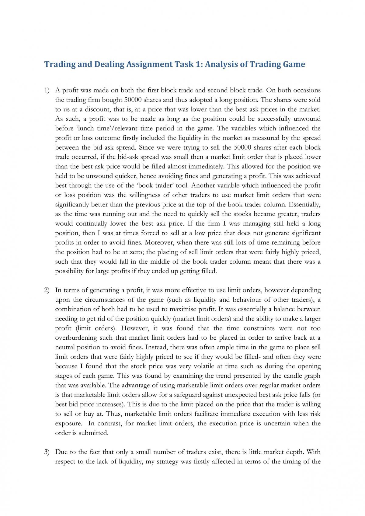 Assignment Task 1: Trading Game Analysis - Page 1