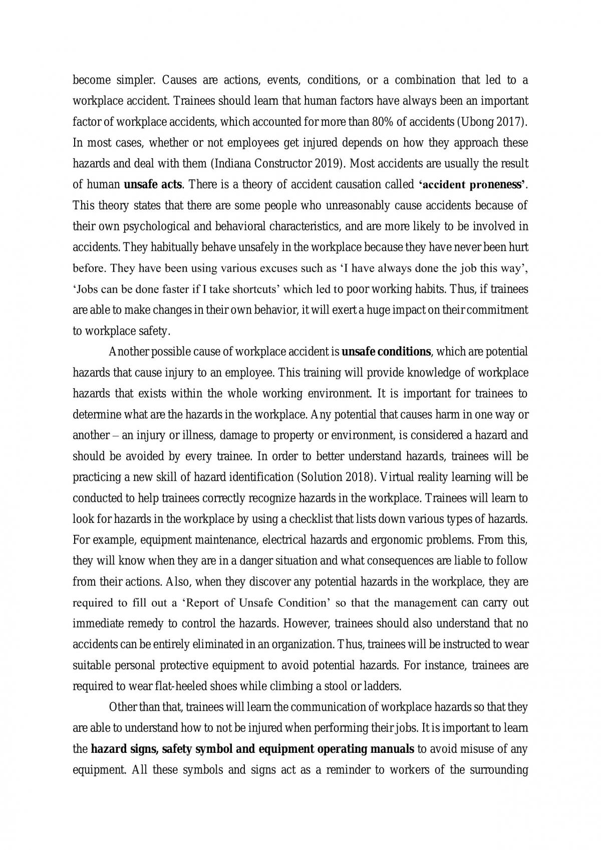 Workplace Accident Prevention Training Proposal - Page 2