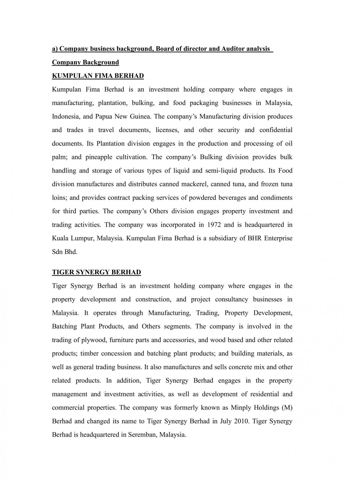 Risk Management Individual Assignment  - Page 1