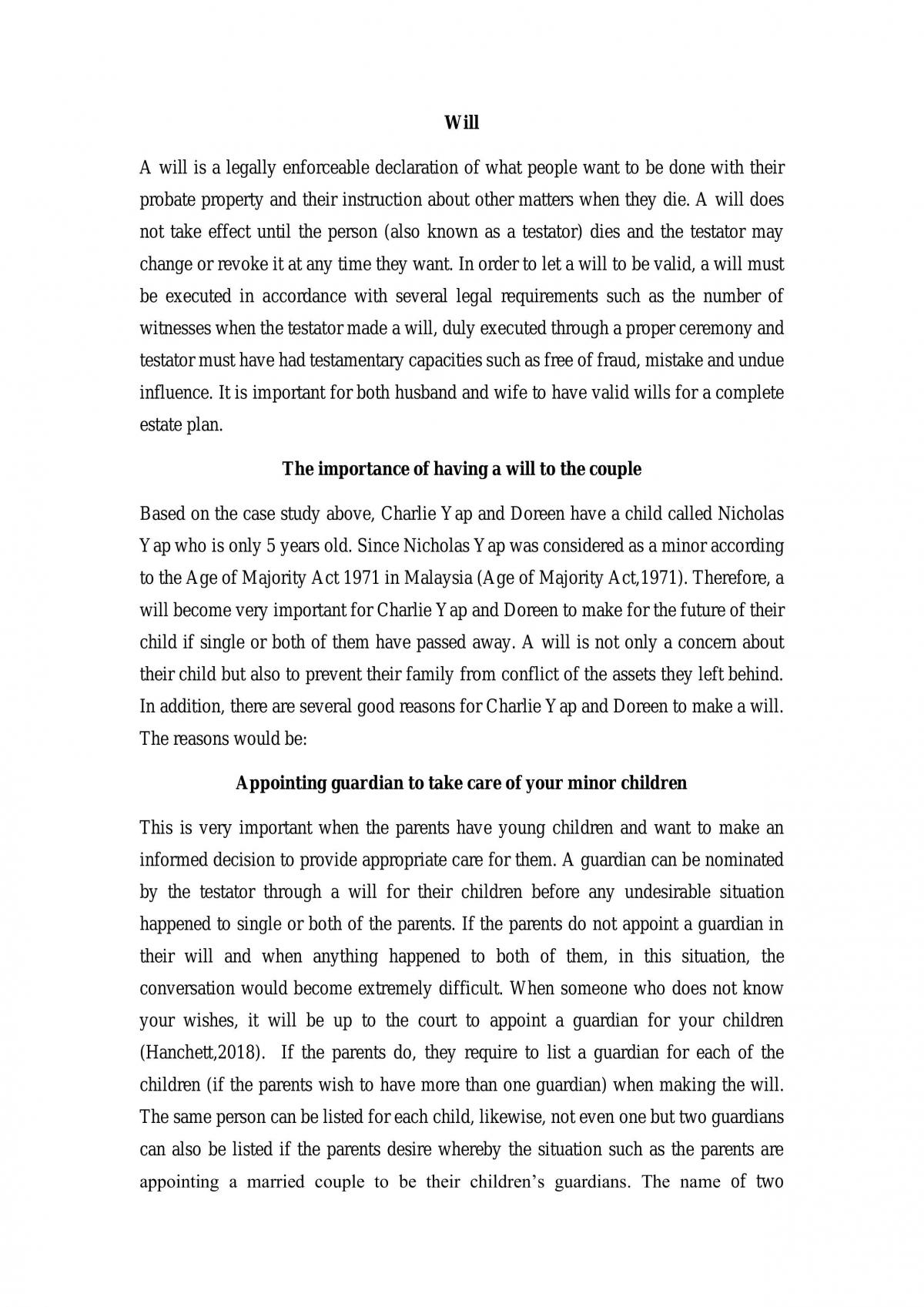 Will and its importance - Page 1