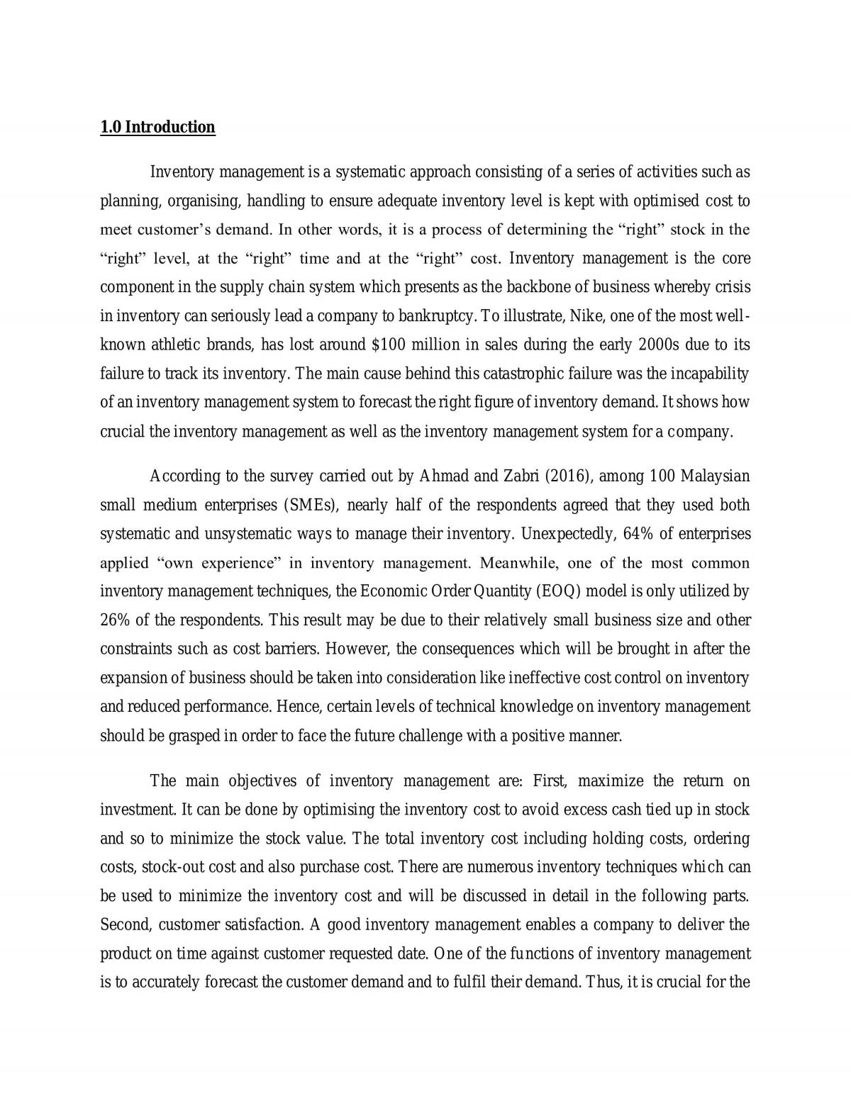 Inventory Management  - Page 1
