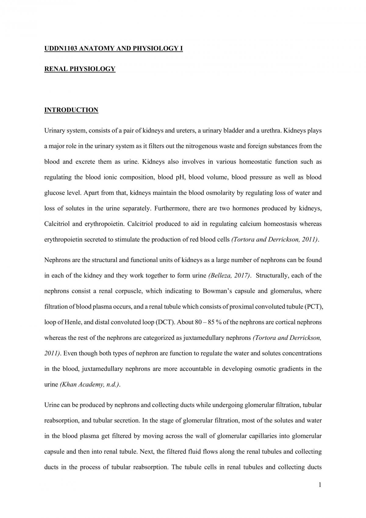 Renal Physiology - Page 1