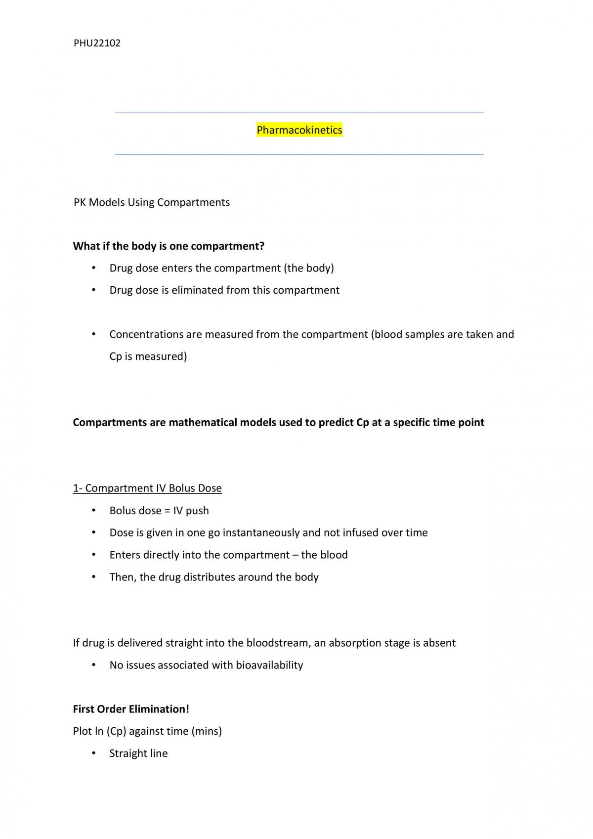 Physical Pharmacy II Notes - Page 1
