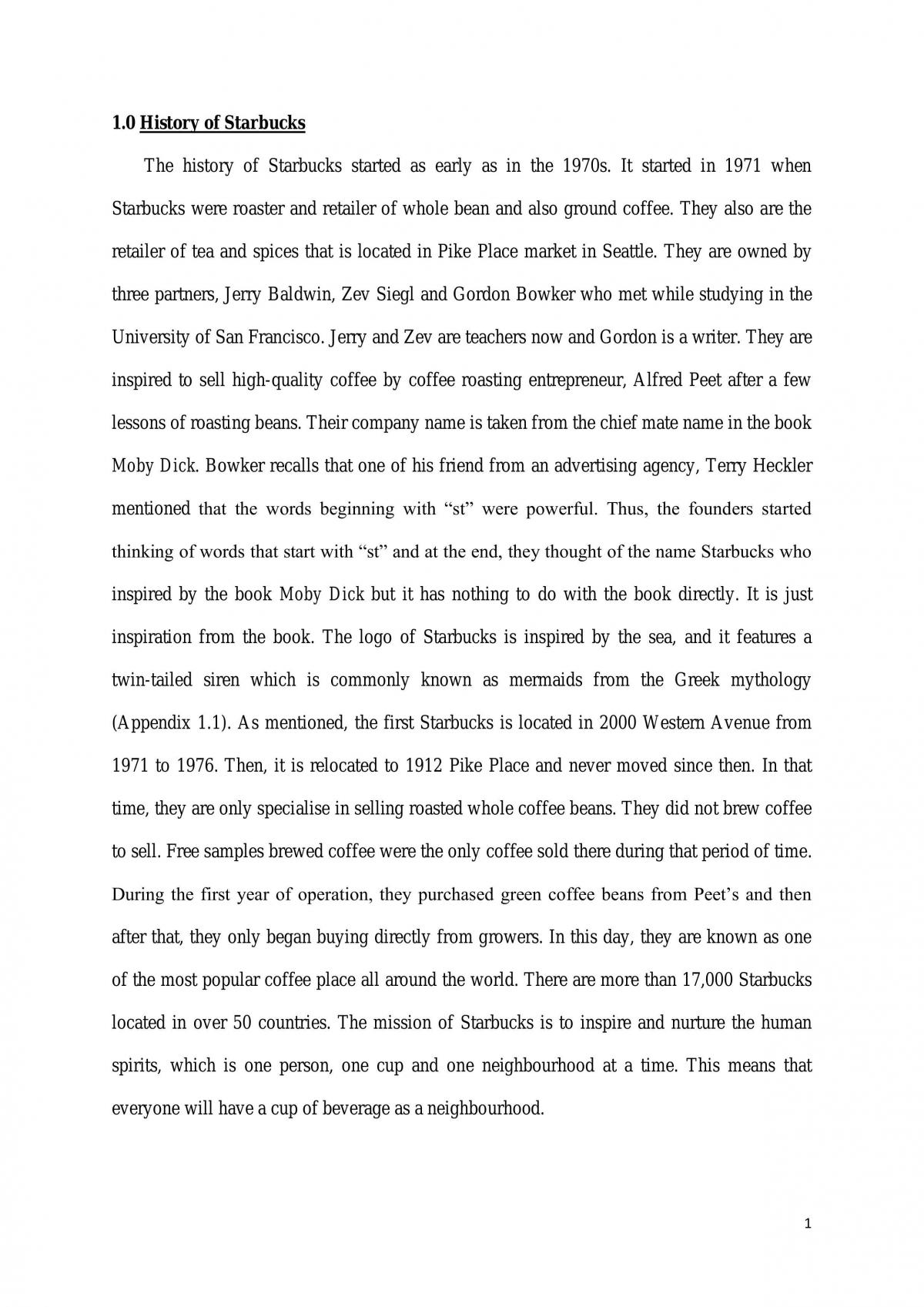 Introduction to Corporate Communication - Starbucks - Page 1