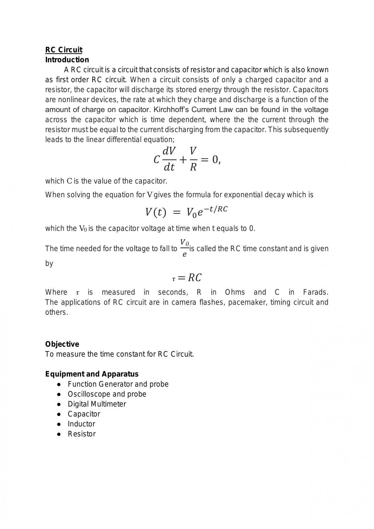 RC Circuit - Page 1