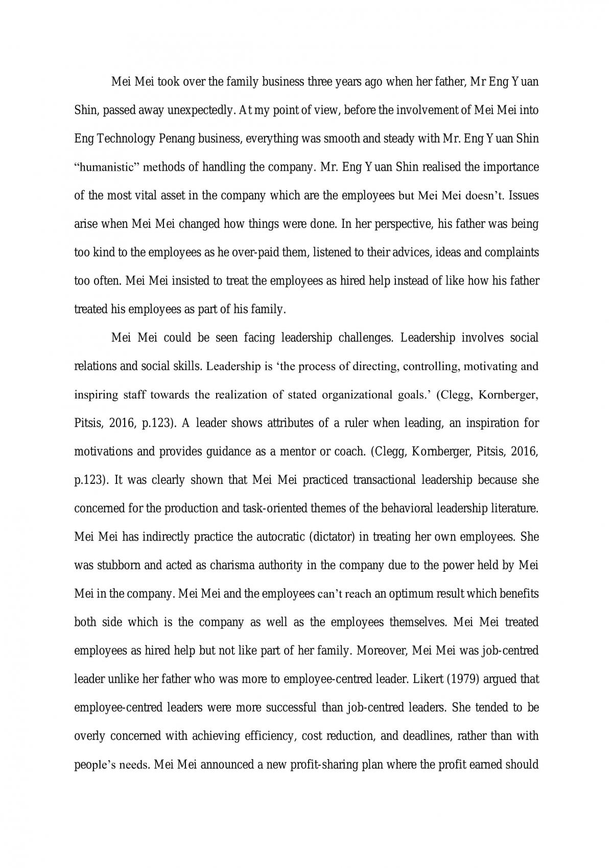 Case Studies on leadership - Page 1