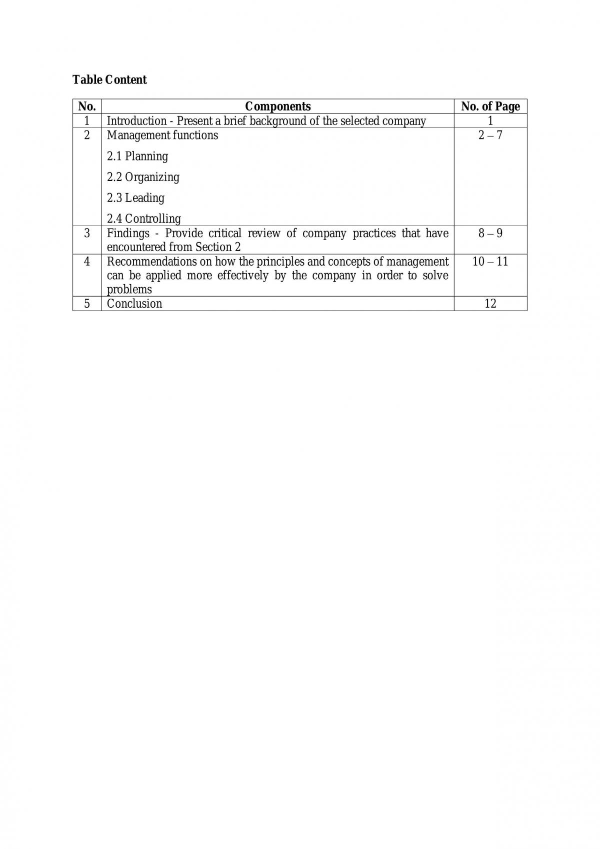 Family Mart Practice For Management Function - Page 1