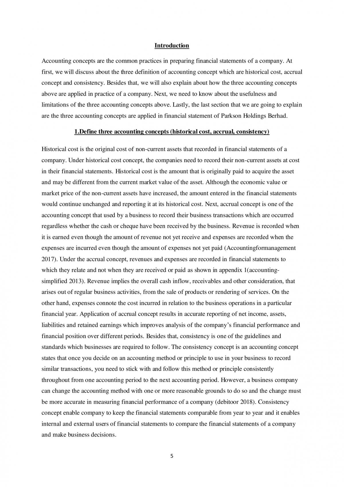 Introduction to accounting report - Page 1
