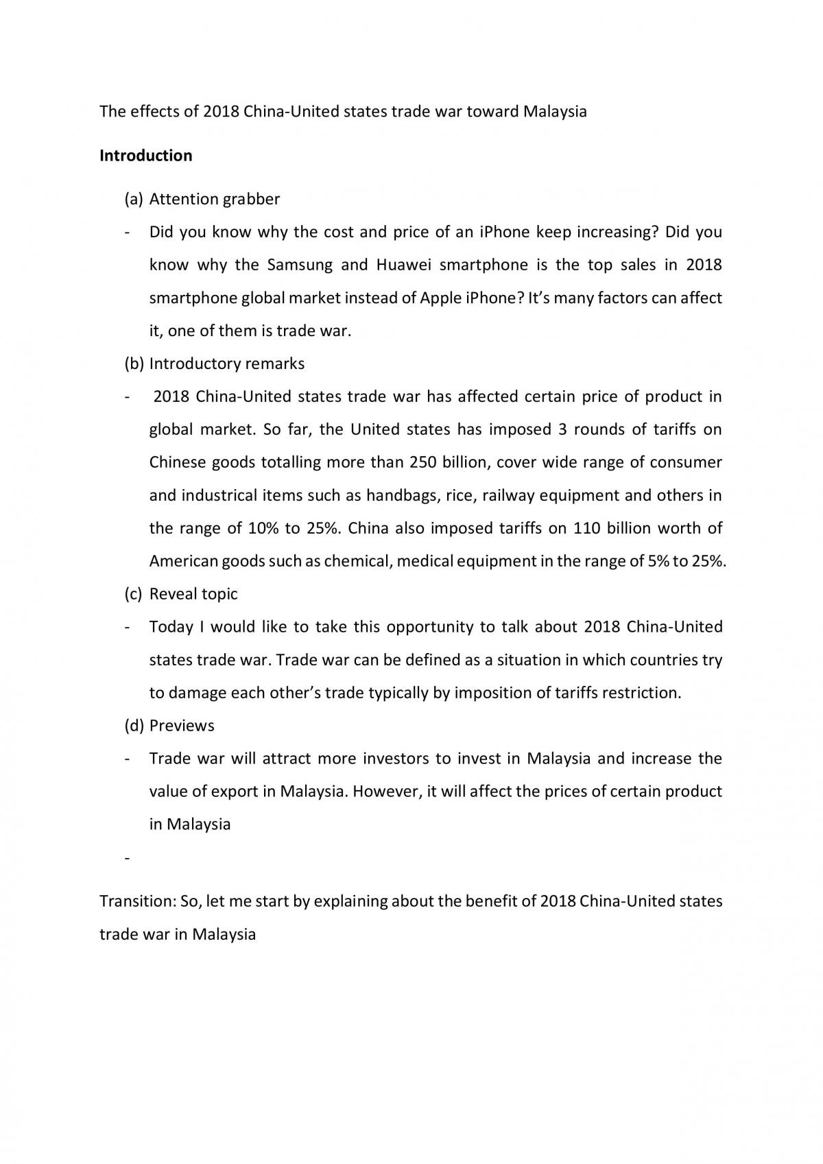 English presentation preparation - Page 1