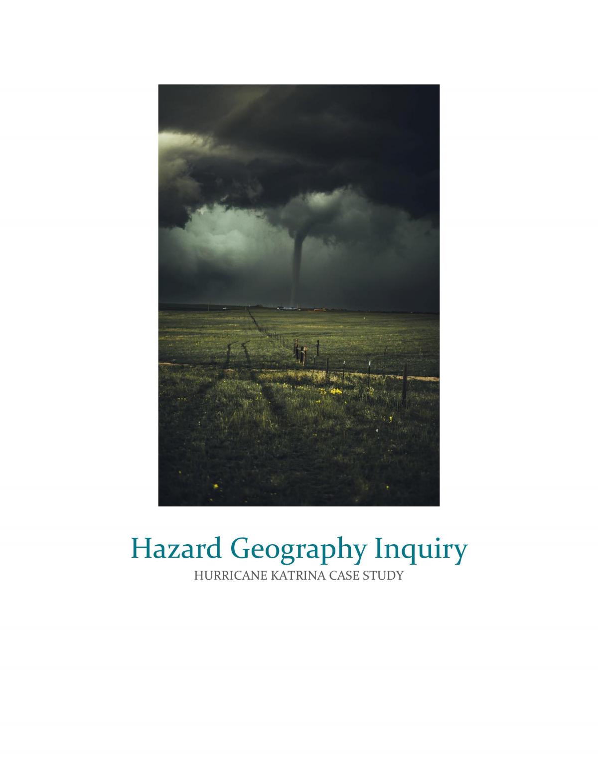 Hazard Geography Inquiry - Depth Study: Hurricane Katrina - Page 1