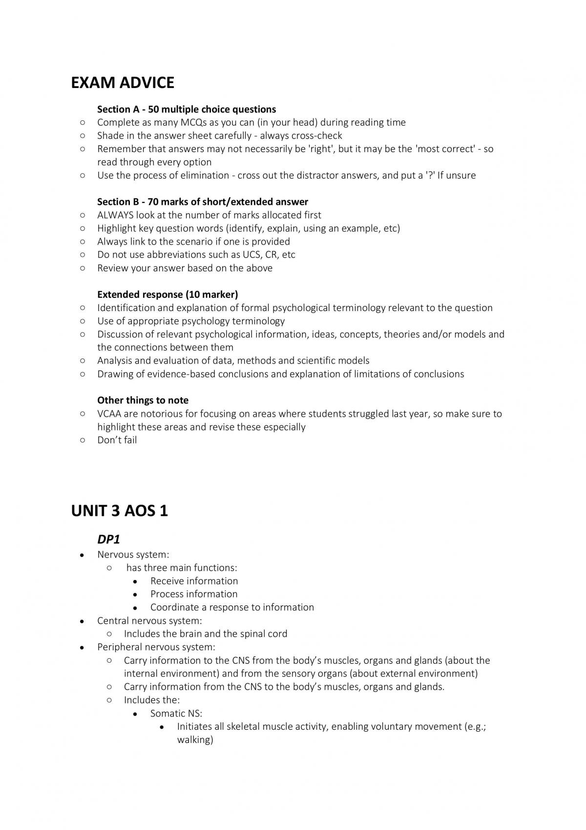 Summarised Psych Notes  - Page 1