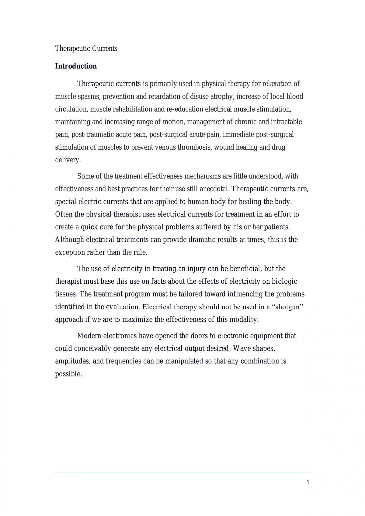 Therapiutic Current - Page 1