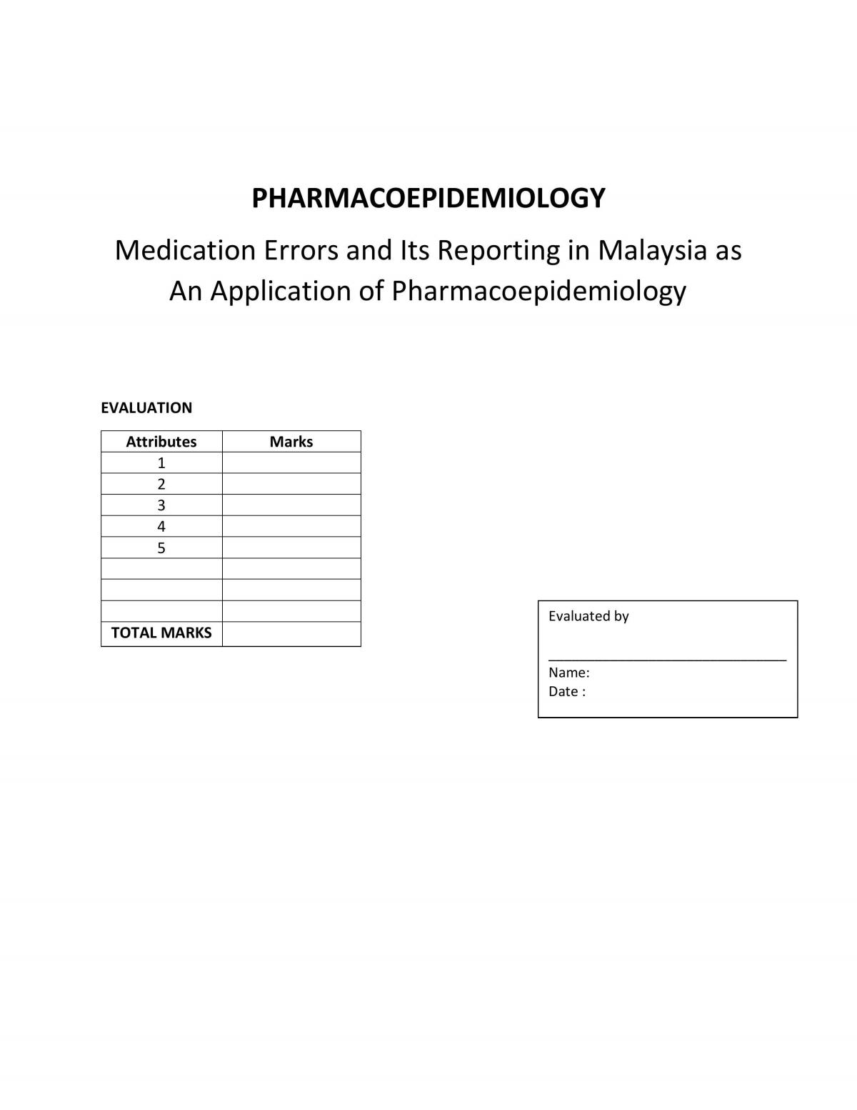 Medication Errors and Its Reporting in Malaysia - Page 1