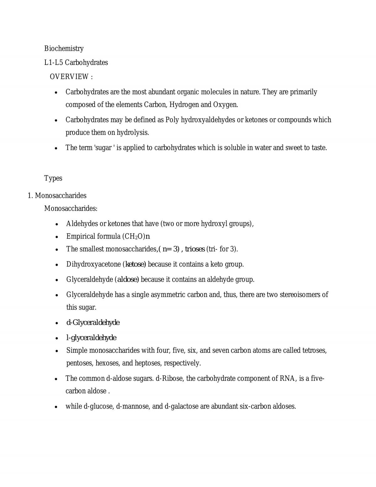 Biochemistry Completed Notes - Page 1