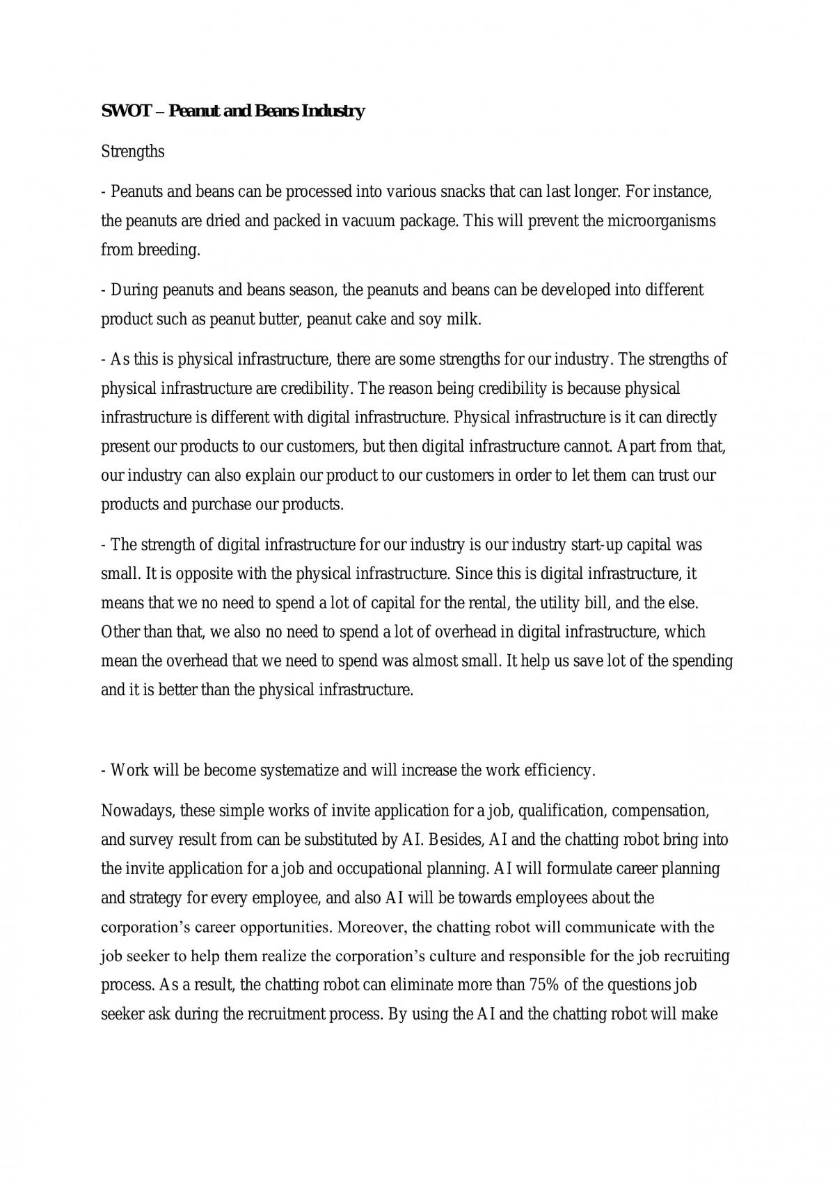 SWOT Analysis - Page 1