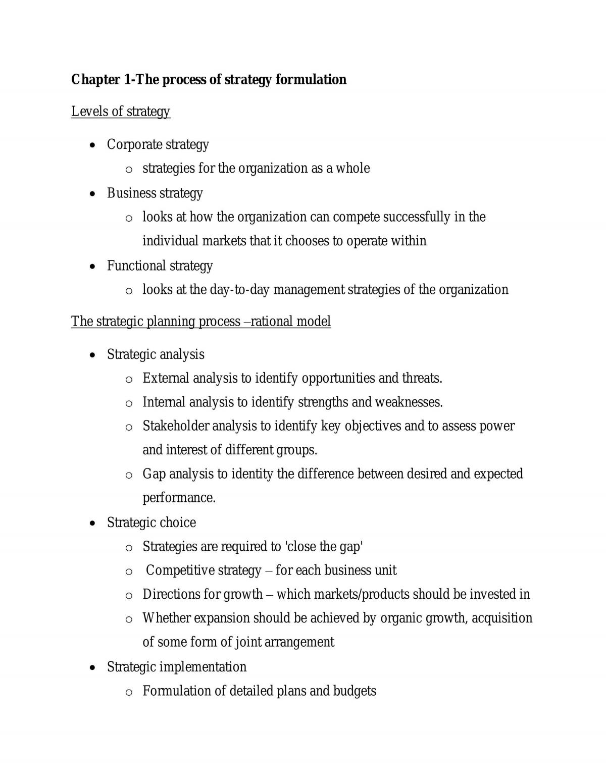 Strategic Management Notes - Page 1
