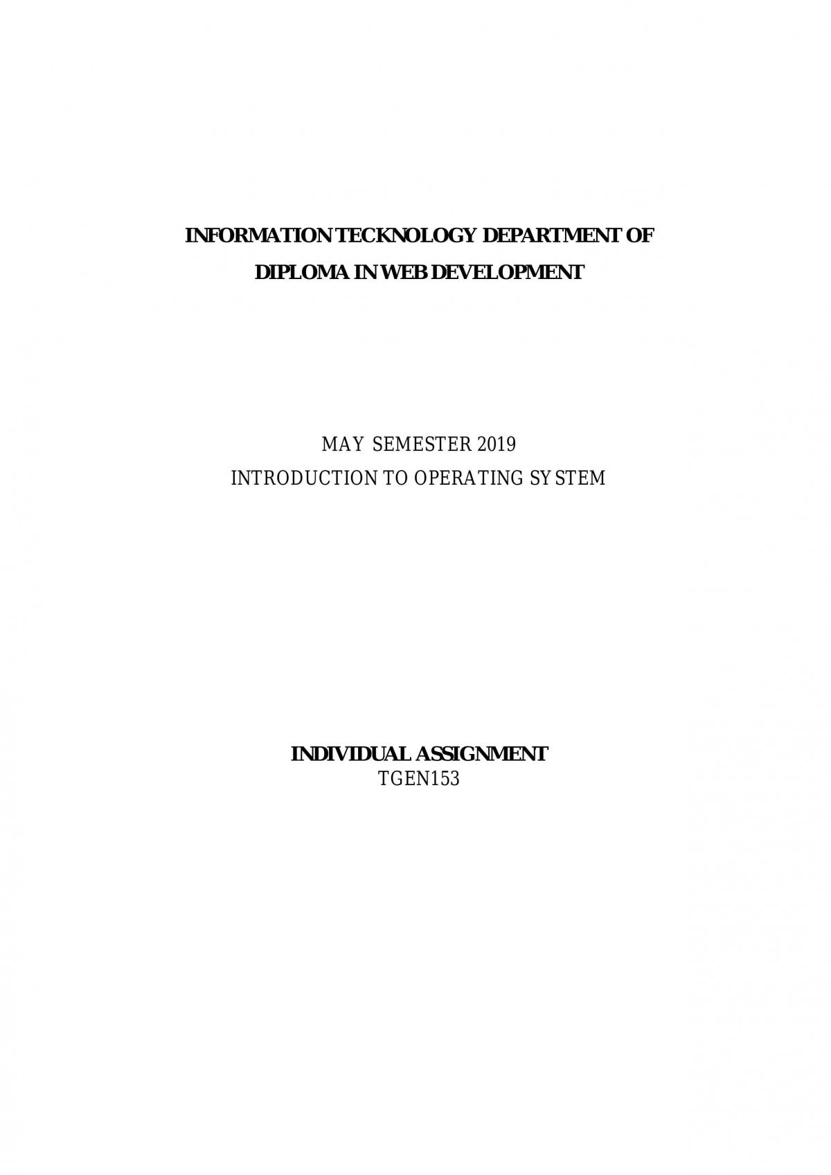  Research Report - Knoppix OS - Page 1