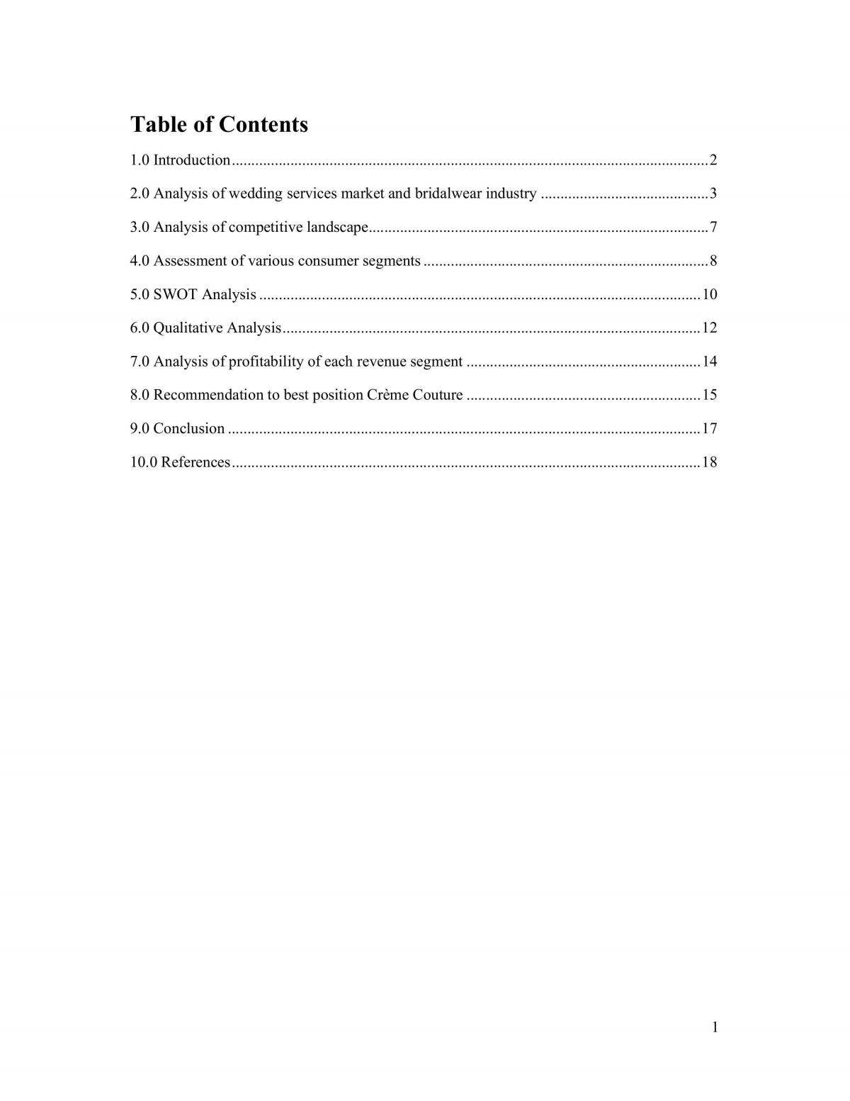 Case Study of Creme Couture  - Page 1