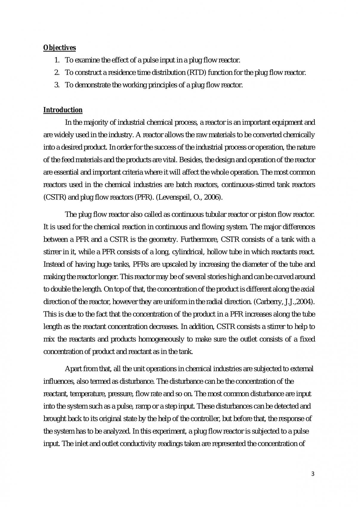 Exp 4 Pulse Input in a Plug Flow Reactor - Page 1