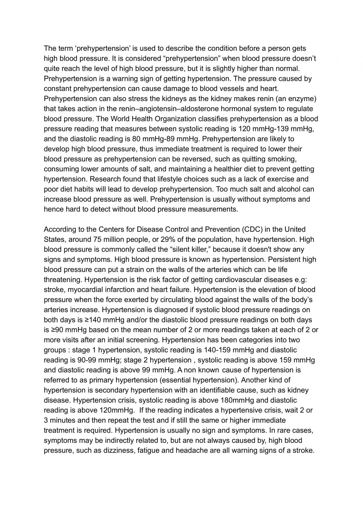 Hypertension  - Page 1